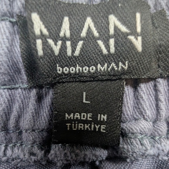 Cargo Jogger Pants – Men's L Gray Elastic Waist Drawstring - Picture 8 of 12